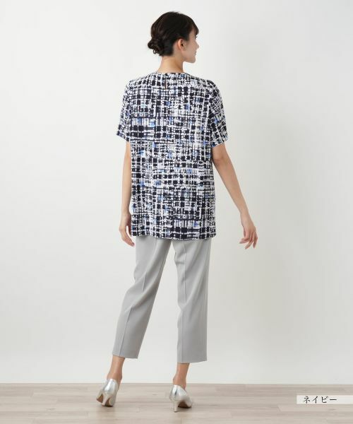 Leilian PLUS HOUSE / レリアンプラスハウス シャツ・ブラウス | 【店舗人気】グラフィカルプリントブラウス【Leilian WHITE LABEL】 | 詳細6