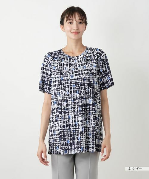 Leilian PLUS HOUSE / レリアンプラスハウス シャツ・ブラウス | 【店舗人気】グラフィカルプリントブラウス【Leilian WHITE LABEL】 | 詳細7