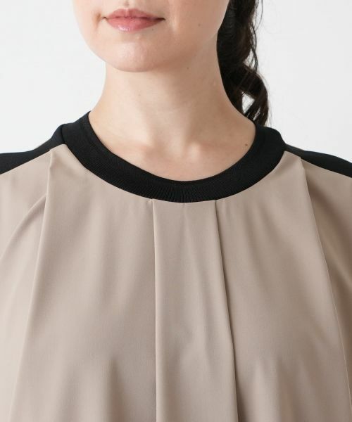 Leilian PLUS HOUSE / レリアンプラスハウス ドレス | フレンチスリーブタックワンピース【BOURGE】 | 詳細10