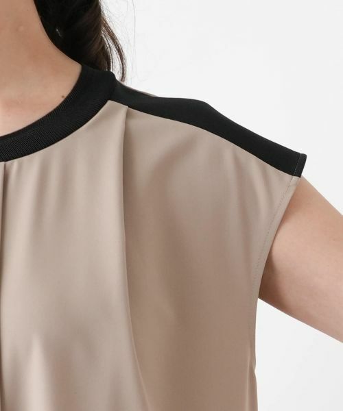 Leilian PLUS HOUSE / レリアンプラスハウス ドレス | フレンチスリーブタックワンピース【BOURGE】 | 詳細12