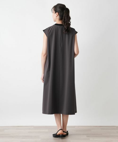 Leilian PLUS HOUSE / レリアンプラスハウス ドレス | フレンチスリーブタックワンピース【BOURGE】 | 詳細3