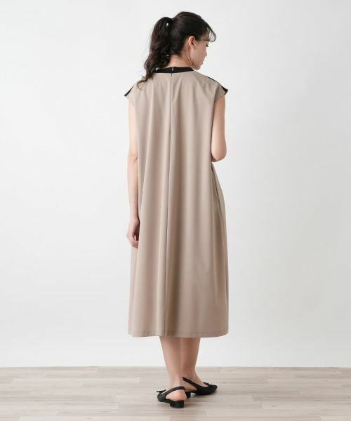 Leilian PLUS HOUSE / レリアンプラスハウス ドレス | フレンチスリーブタックワンピース【BOURGE】 | 詳細6