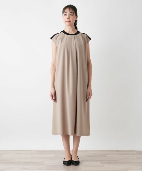 Leilian PLUS HOUSE / レリアンプラスハウス ドレス | フレンチスリーブタックワンピース【BOURGE】 | 詳細7