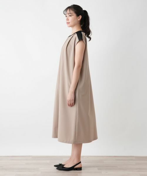 Leilian PLUS HOUSE / レリアンプラスハウス ドレス | フレンチスリーブタックワンピース【BOURGE】 | 詳細8