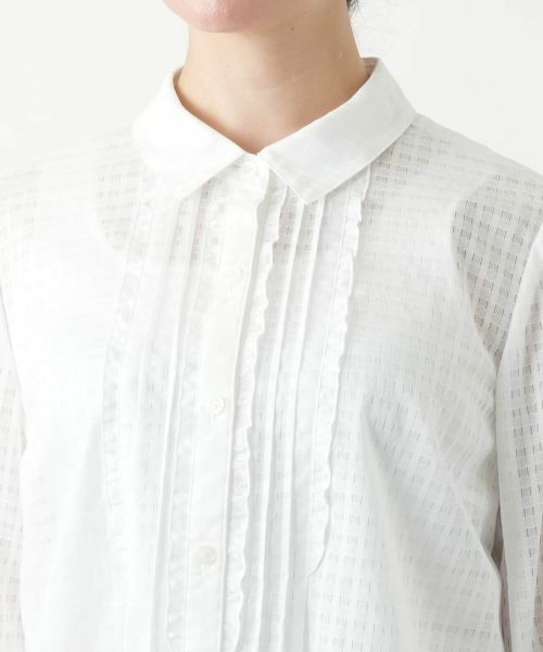 Leilian PLUS HOUSE / レリアンプラスハウス シャツ・ブラウス | シアーチェックブラウス【Leilian WHITE LABEL】 | 詳細10