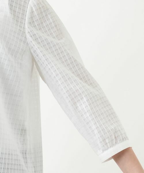 Leilian PLUS HOUSE / レリアンプラスハウス シャツ・ブラウス | シアーチェックブラウス【Leilian WHITE LABEL】 | 詳細12