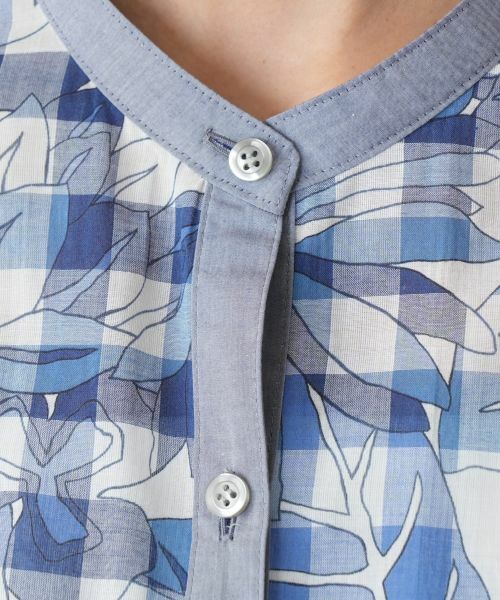 Leilian PLUS HOUSE / レリアンプラスハウス シャツ・ブラウス | フラワーチェックブラウス【Leilian WHITE LABEL】 | 詳細11