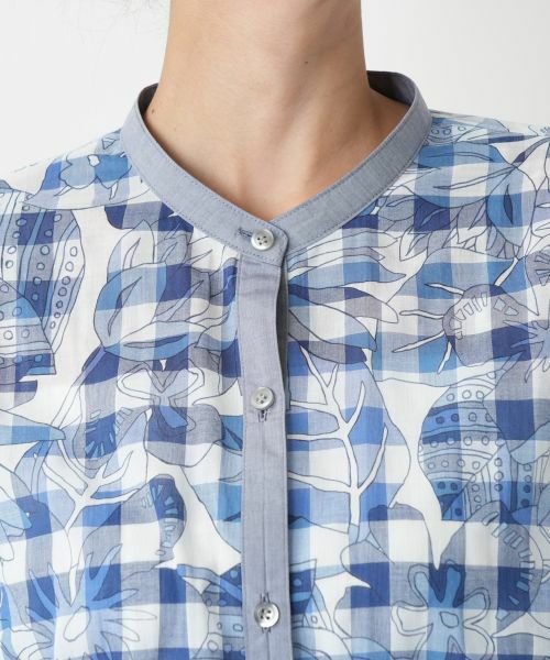 Leilian PLUS HOUSE / レリアンプラスハウス シャツ・ブラウス | フラワーチェックブラウス【Leilian WHITE LABEL】 | 詳細7