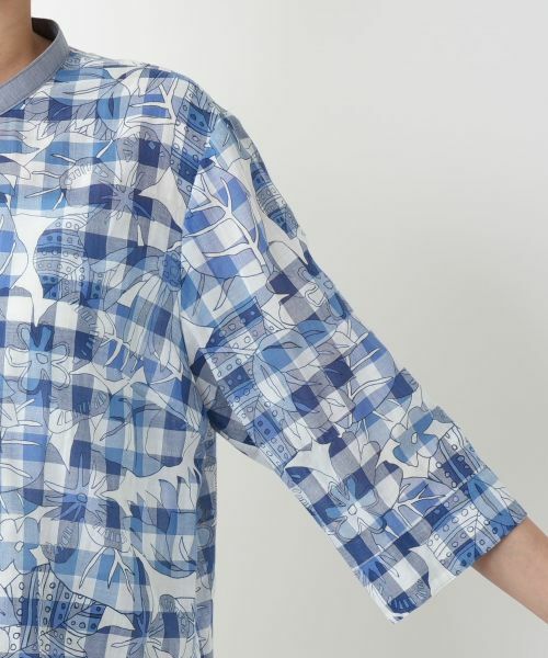 Leilian PLUS HOUSE / レリアンプラスハウス シャツ・ブラウス | フラワーチェックブラウス【Leilian WHITE LABEL】 | 詳細9