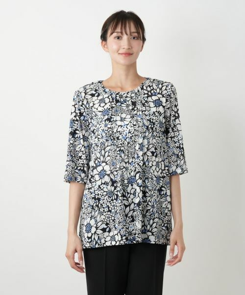 Leilian PLUS HOUSE / レリアンプラスハウス カットソー | 【店舗人気】フラワープリントカットソー【Leilian WHITE LABEL】 | 詳細10