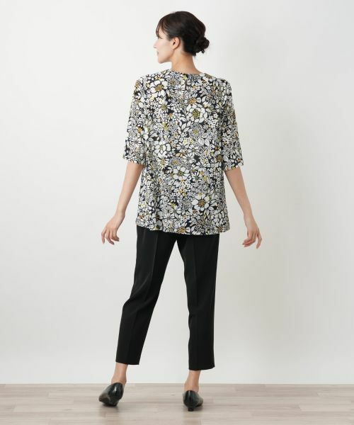 Leilian PLUS HOUSE / レリアンプラスハウス カットソー | 【店舗人気】フラワープリントカットソー【Leilian WHITE LABEL】 | 詳細3