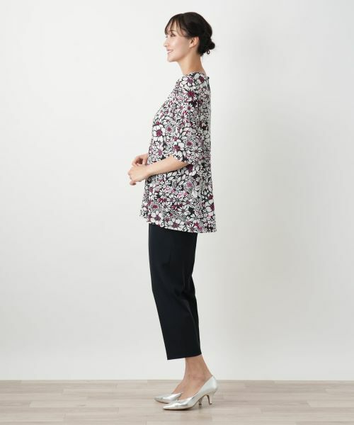 Leilian PLUS HOUSE / レリアンプラスハウス カットソー | 【店舗人気】フラワープリントカットソー【Leilian WHITE LABEL】 | 詳細5