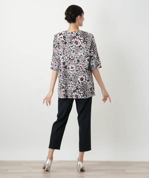 Leilian PLUS HOUSE / レリアンプラスハウス カットソー | 【店舗人気】フラワープリントカットソー【Leilian WHITE LABEL】 | 詳細6