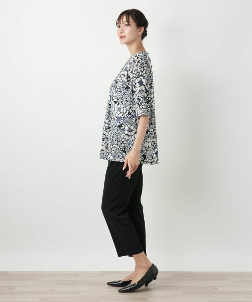 Leilian PLUS HOUSE / レリアンプラスハウス カットソー | 【店舗人気】フラワープリントカットソー【Leilian WHITE LABEL】 | 詳細8