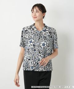 Leilian PLUS HOUSE / レリアンプラスハウス カットソー | 【店舗人気】フラワープリントカットソー【Leilian WHITE LABEL】