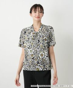 Leilian PLUS HOUSE / レリアンプラスハウス カットソー | 【店舗人気】フラワープリントカットソー【Leilian WHITE LABEL】