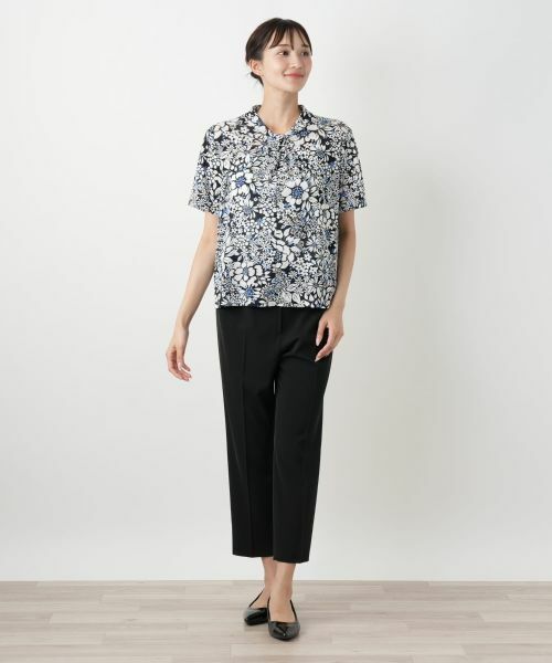 Leilian PLUS HOUSE / レリアンプラスハウス カットソー | 【店舗人気】フラワープリントカットソー【Leilian WHITE LABEL】 | 詳細1