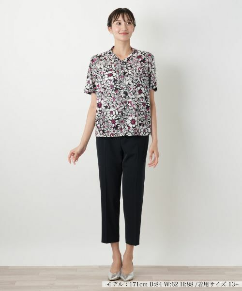 Leilian PLUS HOUSE / レリアンプラスハウス カットソー | 【店舗人気】フラワープリントカットソー【Leilian WHITE LABEL】 | 詳細7