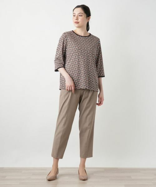 Leilian PLUS HOUSE / レリアンプラスハウス カットソー | 【店舗人気】幾何学柄カットソー【Leilian WHITE LABEL】 | 詳細1