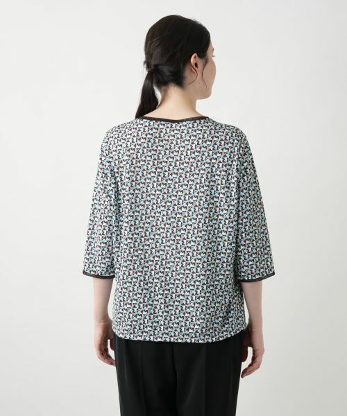 Leilian PLUS HOUSE / レリアンプラスハウス カットソー | 【店舗人気】幾何学柄カットソー【Leilian WHITE LABEL】 | 詳細12