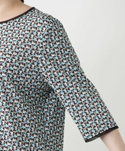 Leilian PLUS HOUSE / レリアンプラスハウス カットソー | 【店舗人気】幾何学柄カットソー【Leilian WHITE LABEL】 | 詳細15