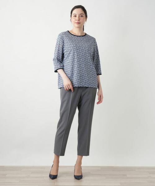 Leilian PLUS HOUSE / レリアンプラスハウス カットソー | 【店舗人気】幾何学柄カットソー【Leilian WHITE LABEL】 | 詳細4