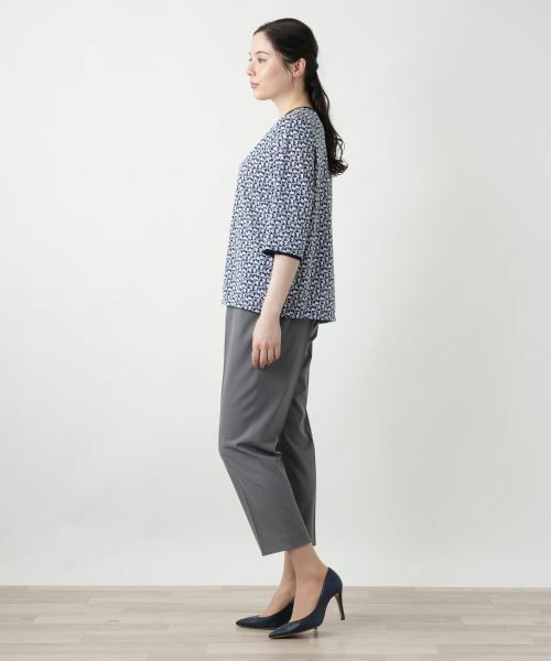 Leilian PLUS HOUSE / レリアンプラスハウス カットソー | 【店舗人気】幾何学柄カットソー【Leilian WHITE LABEL】 | 詳細5