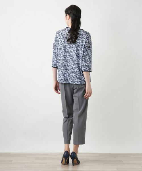 Leilian PLUS HOUSE / レリアンプラスハウス カットソー | 【店舗人気】幾何学柄カットソー【Leilian WHITE LABEL】 | 詳細6