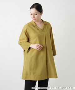 Leilian PLUS HOUSE / レリアンプラスハウス オープンカラーシャツ【Leilian WHITE LABEL】 バンドカラーブラウス【Leilian WHITE LABEL