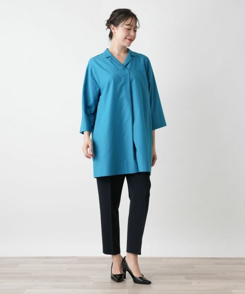 Leilian PLUS HOUSE / レリアンプラスハウス シャツ・ブラウス | オープンカラーシャツ【Leilian WHITE LABEL】 | 詳細1