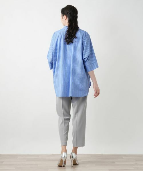 Leilian PLUS HOUSE / レリアンプラスハウス シャツ・ブラウス | 【店舗人気】ストライプドルマンブラウス【Leilian WHITE LABEL】 | 詳細3