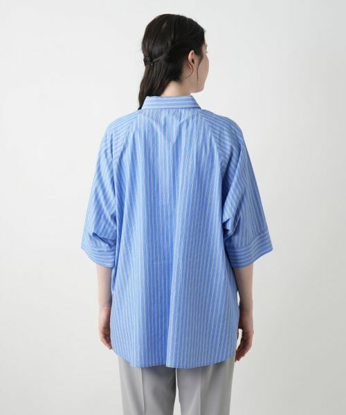 Leilian PLUS HOUSE / レリアンプラスハウス シャツ・ブラウス | 【店舗人気】ストライプドルマンブラウス【Leilian WHITE LABEL】 | 詳細6