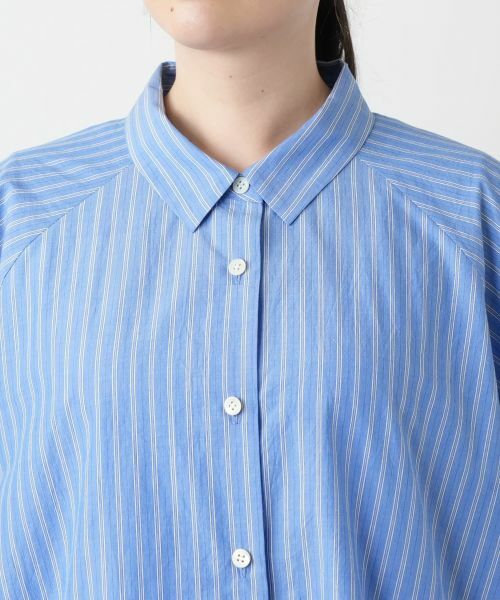 Leilian PLUS HOUSE / レリアンプラスハウス シャツ・ブラウス | 【店舗人気】ストライプドルマンブラウス【Leilian WHITE LABEL】 | 詳細7