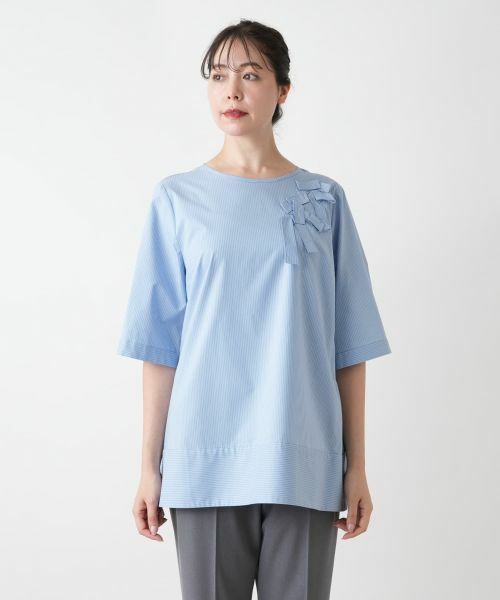 Leilian PLUS HOUSE / レリアンプラスハウス シャツ・ブラウス | 【店舗人気】ストライプブラウス【Leilian WHITE LABEL】 | 詳細4