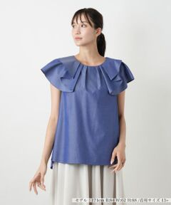 Leilian PLUS HOUSE / レリアンプラスハウス シャツ・ブラウス | ラッフルブラウス【BOURGE】