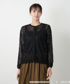 Leilian PLUS HOUSE / レリアンプラスハウス カーディガン・ボレロ | レースカーディガン【BOURGE】