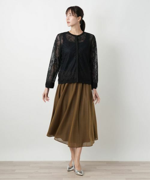 Leilian PLUS HOUSE / レリアンプラスハウス カーディガン・ボレロ | レースカーディガン【BOURGE】 | 詳細1