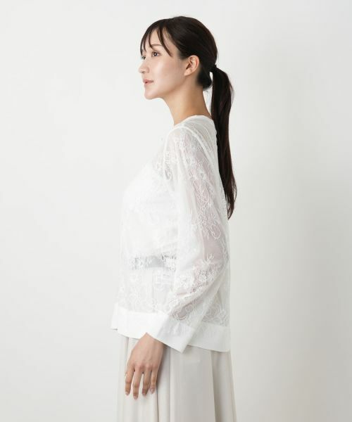 Leilian PLUS HOUSE / レリアンプラスハウス カーディガン・ボレロ | レースカーディガン【BOURGE】 | 詳細8