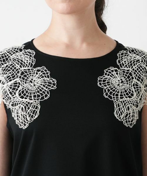 Leilian PLUS HOUSE / レリアンプラスハウス カットソー | フラワー刺繍カットソー【BOURGE】 | 詳細10
