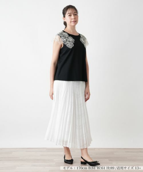 Leilian PLUS HOUSE / レリアンプラスハウス カットソー | フラワー刺繍カットソー【BOURGE】 | 詳細4