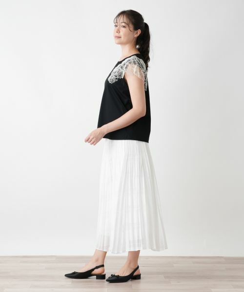 Leilian PLUS HOUSE / レリアンプラスハウス カットソー | フラワー刺繍カットソー【BOURGE】 | 詳細5