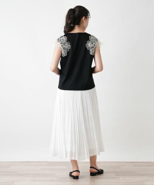 Leilian PLUS HOUSE / レリアンプラスハウス カットソー | フラワー刺繍カットソー【BOURGE】 | 詳細6