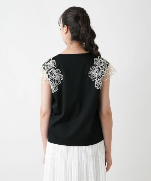 Leilian PLUS HOUSE / レリアンプラスハウス カットソー | フラワー刺繍カットソー【BOURGE】 | 詳細9