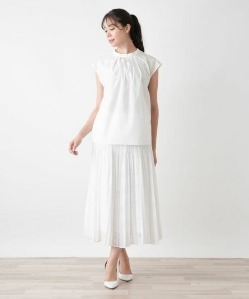 Leilian PLUS HOUSE / レリアンプラスハウス シャツ・ブラウス | スタンドカラーブラウス【BOURGE】 | 詳細1