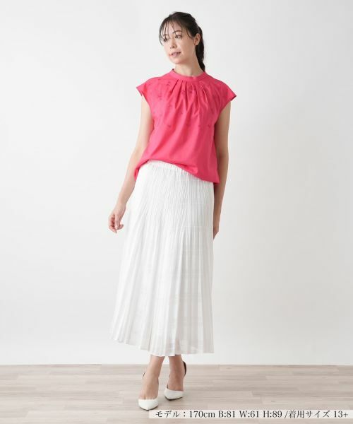 Leilian PLUS HOUSE / レリアンプラスハウス シャツ・ブラウス | スタンドカラーブラウス【BOURGE】 | 詳細7