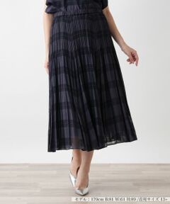 Leilian PLUS HOUSE / レリアンプラスハウス ロング・マキシ丈スカート | チェックフレアスカート【BOURGE】