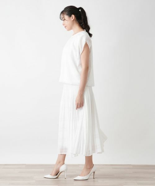 Leilian PLUS HOUSE / レリアンプラスハウス ロング・マキシ丈スカート | チェックフレアスカート【BOURGE】 | 詳細2