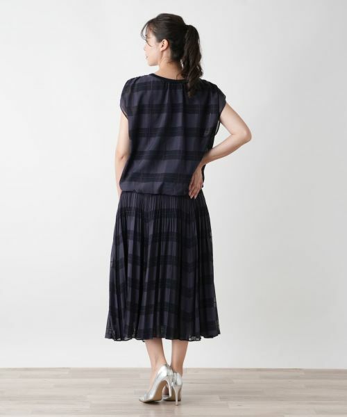 Leilian PLUS HOUSE / レリアンプラスハウス ロング・マキシ丈スカート | チェックフレアスカート【BOURGE】 | 詳細6