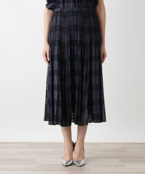 Leilian PLUS HOUSE / レリアンプラスハウス ロング・マキシ丈スカート | チェックフレアスカート【BOURGE】 | 詳細7