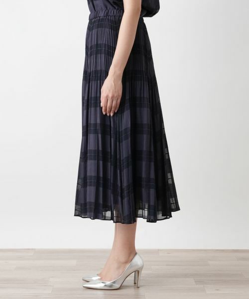 Leilian PLUS HOUSE / レリアンプラスハウス ロング・マキシ丈スカート | チェックフレアスカート【BOURGE】 | 詳細8